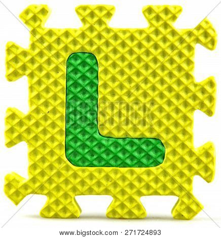 Alphabet Puzzle Isolated On White Backgorund Stock Photos