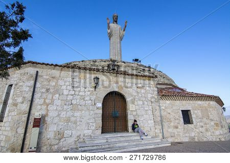 Palencia , Spain; December 2015: Statue Of Christ (cristo Del Otero) In Palencia, Spain