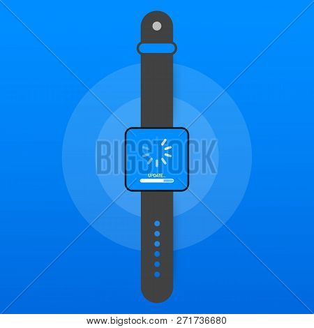 System Software Update, Data Update Or Synchronize With Progress Bar On The Screen. Vector Stock Ill