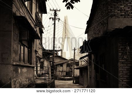 CHONGQING, CHINA â MARCH 13: Xiahao Old street with buildings on March 13, 2018 in Chongqing. With 17M population, it is the most populous Chinese municipality.