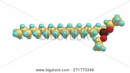 Octadecyltrimethoxysilane Molecular Structure Isolated On White