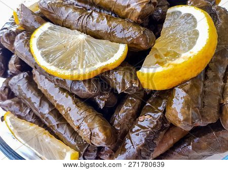 Traditional Delicious Turkish Foods; Stuffed Leaves (yaprak Sarmasi)