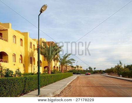 straat in El Gouna, Egypte