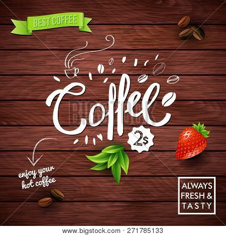 Rustic Best Offer Coffee Poster On Wood