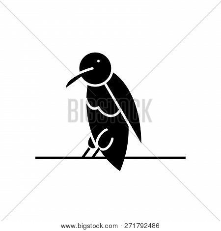 Dead End Black Icon, Vector Sign On Isolated Background. Dead End Concept Symbol, Illustration