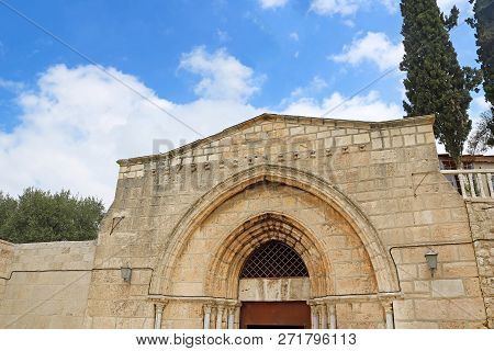 Top View Of Church Of The Sepulchre Of Saint Mary, Also Tomb Of The Saint Mary, A Christian Tomb In 