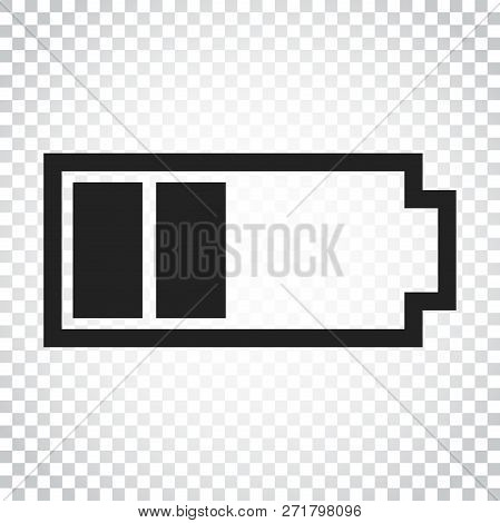 Battery Level Indicator. Vector Illustration On Isolated Backgro