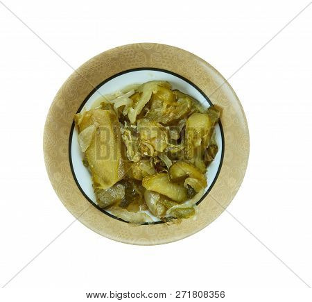 Agurkesalat, Variety Of Pickled Cucumbers., Danish Homemade Cuisine, Traditional Assorted Dishes, To