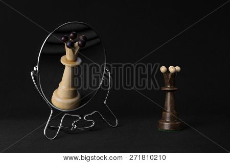 Black Queen Sees White Queen In The Mirror