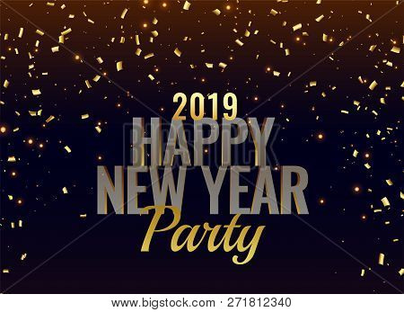 2019 New Year Party Luxury Background Vector Illustration