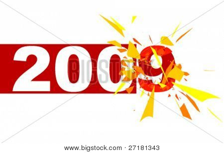 vector nummer '2009' voor ontwerp