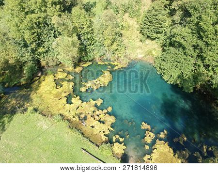 Aerial View At Krupaj Spring In Serbia