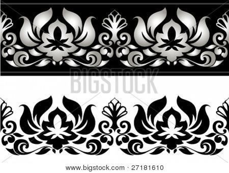 Vector illustration of floral frontière