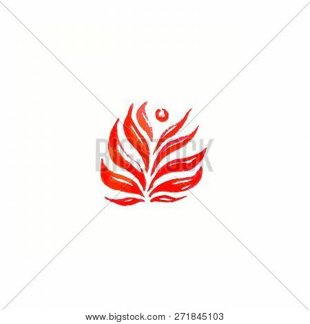 Fire Logo Abstract Vector. A Simple Solution For The Logo. Hot Colors