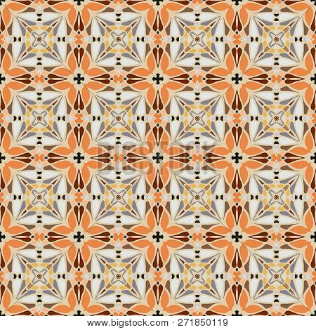 Nontrivial Bright Color Abstract  Geometric Pattern, Vector Seamless, Can Be Used For Printing Onto 