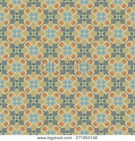 Nontrivial Bright Color Abstract  Geometric Pattern, Vector Seamless, Can Be Used For Printing Onto 