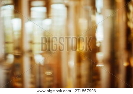 Abstract Gold Melal Texture Desfocused For Background