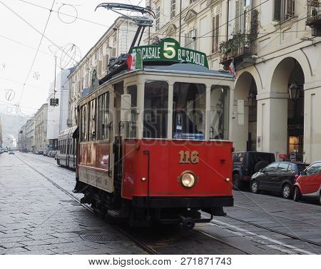 Vintage 116 Tram At Turin Trolley Festival