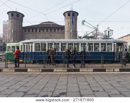 Vintage 312 Tram At Turin Trolley Festival
