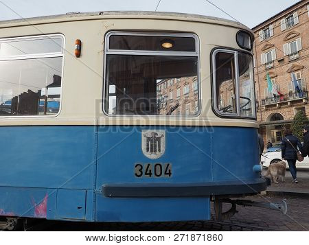 Vintage German 3404 Tram At Turin Trolley Festival