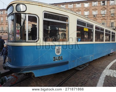 Vintage German 3404 Tram At Turin Trolley Festival