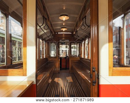 Vintage 502 Tram At Trolley Festival In Turin