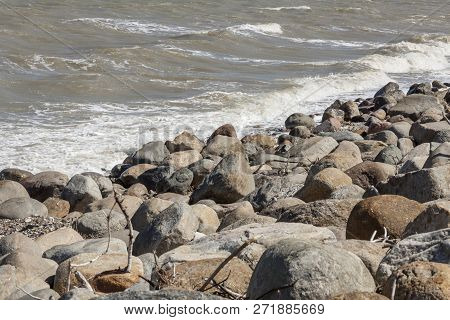 View On Coast In Denmark Norre Vorupor Village.