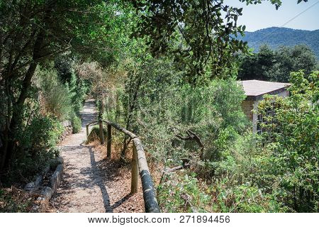Mallorca, Spain - July 19, 2013: Santuari De Lluc. View Of The Famous Monastery On The Island Of Mal