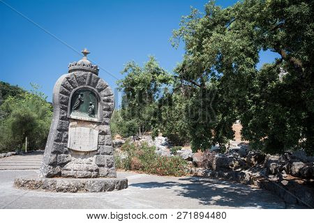 Mallorca, Spain - July 19, 2013: Santuari De Lluc. View Of The Famous Monastery On The Island Of Mal