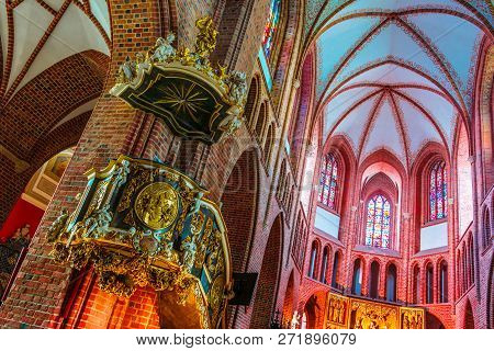 Interior Of Cathedral In Poznan, Poland