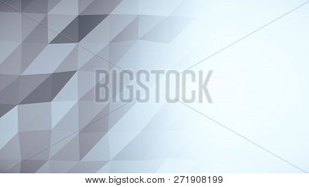 Abstract Crystal Facet Background Animation. Abstract Scifi Background With Glass And Crystals In Ru