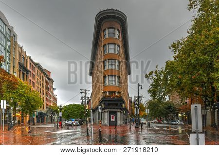 Vancouver, Canada - Sept 1, 2018: The Hotel Europe Building In Gastown, Vancouver, British Columbia,