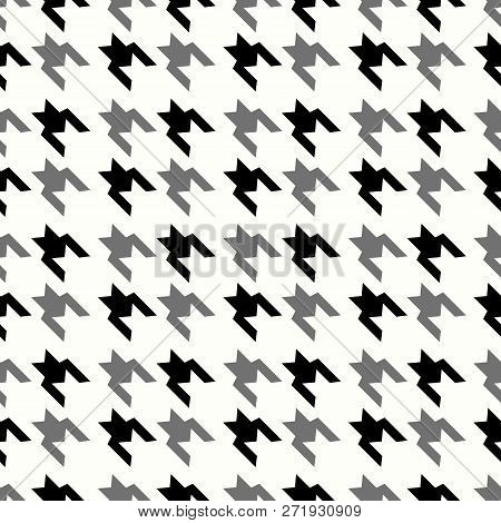 Houndstooth Seamless Pattern, Monochrome. Can Be Used For Wallpaper, Pattern Fills, Web Page Backgro