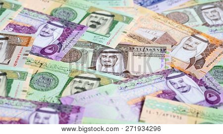 Collection of Saudi Arabia Riyal banknotes