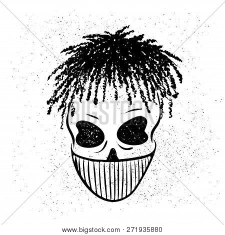 Urban Street Hip Hop Gangsta Rapper, Skull In Bandana