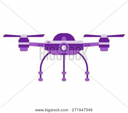 Single Purple Smart Drone With Camera For Selfie, Remote Photography Or Video Surveillance. Flying Q