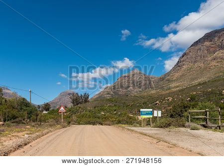 Cederberg, South Africa, August 22, 2018: An Information Sign At The Start Of The Wilderness Area Of