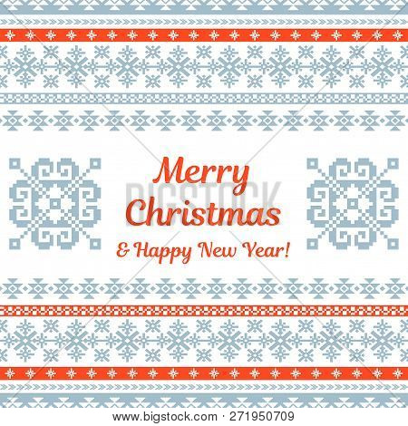 Merry Christmas Knitted Background