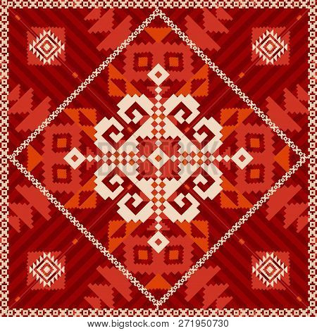 Snowflake Ornament In Ethnic Style