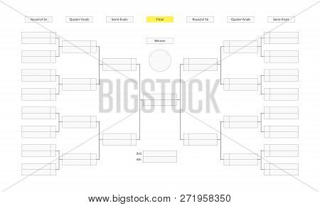 March Madness Bracket. Championship Infographics Chart Template.