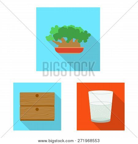Vector Design Of Dreams And Night Symbol. Set Of Dreams And Bedroom Stock Symbol For Web.