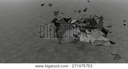Render of 3D Shatter Abstract Wallpaper Background