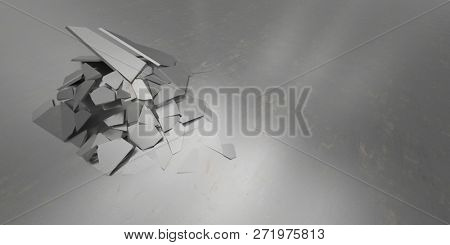 Render of 3D Shatter Abstract Wallpaper Background