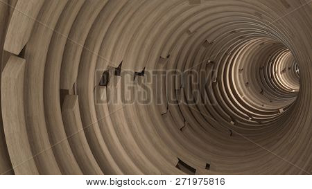 Render of 3D Geometric Abstract Background