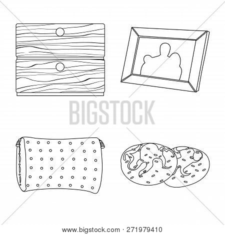 Vector Design Of Dreams And Night Symbol. Set Of Dreams And Bedroom Stock Symbol For Web.