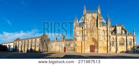 Batalha, Portugal. Monastery Of Batalha Aka Monastery Of Santa Maria Da Vitoria. View Of The Capelas