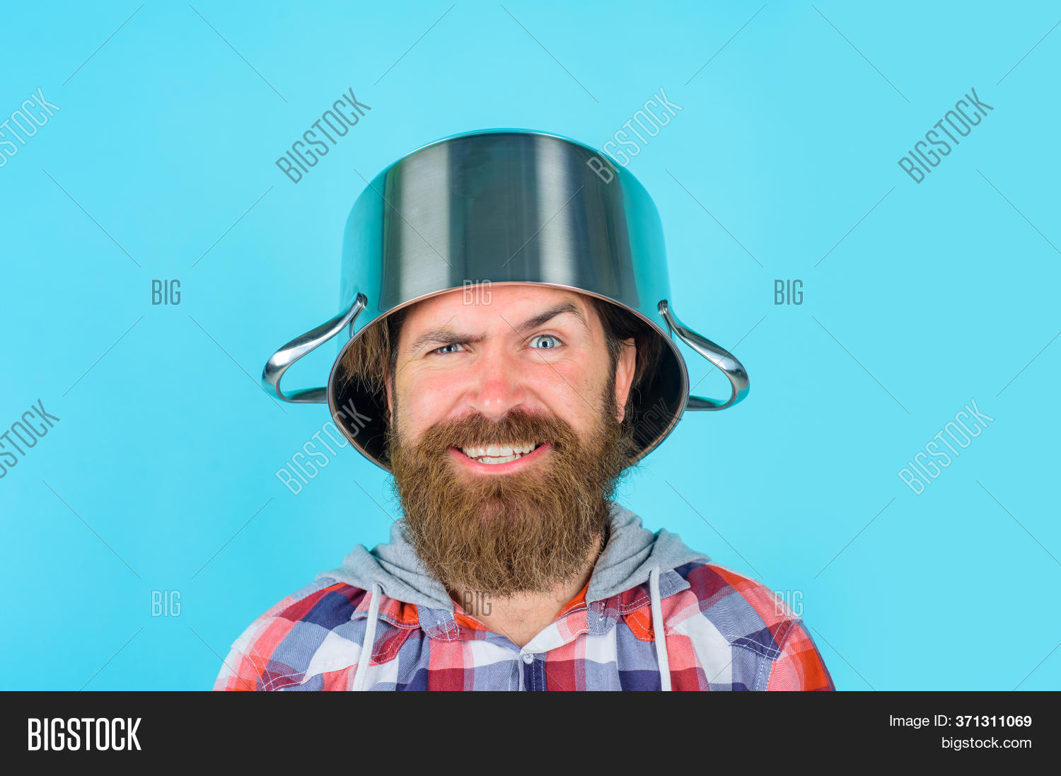 Man Pan On Head. Crazy Image & Photo (Free Trial) Bigstock
