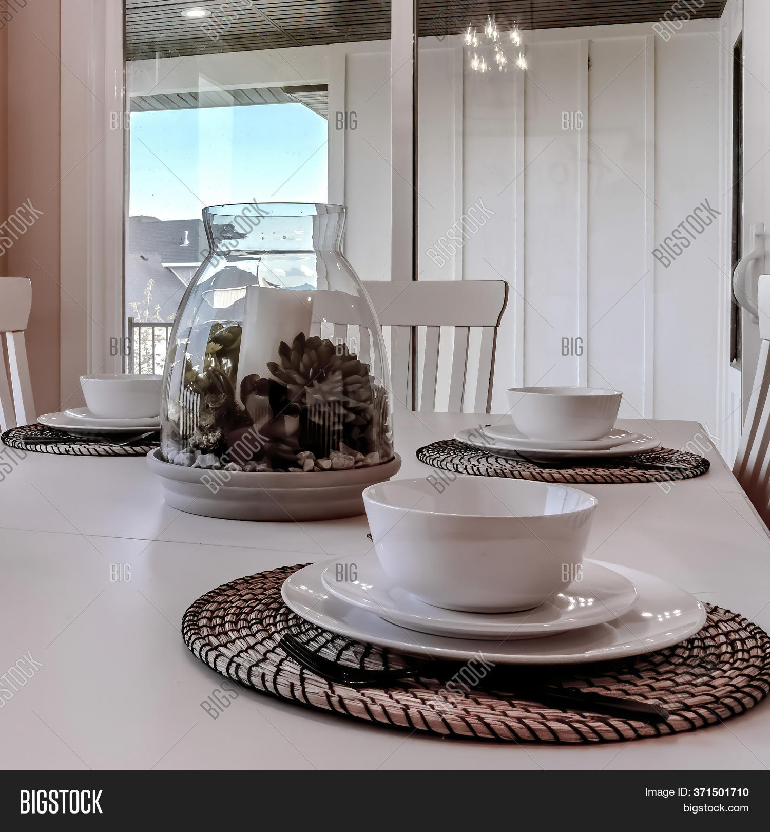Square Dining Table Image Photo Free Trial Bigstock