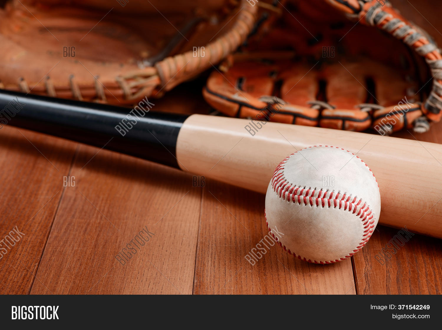Ball, Bat Mitts On Image & Photo (Free Trial) Bigstock