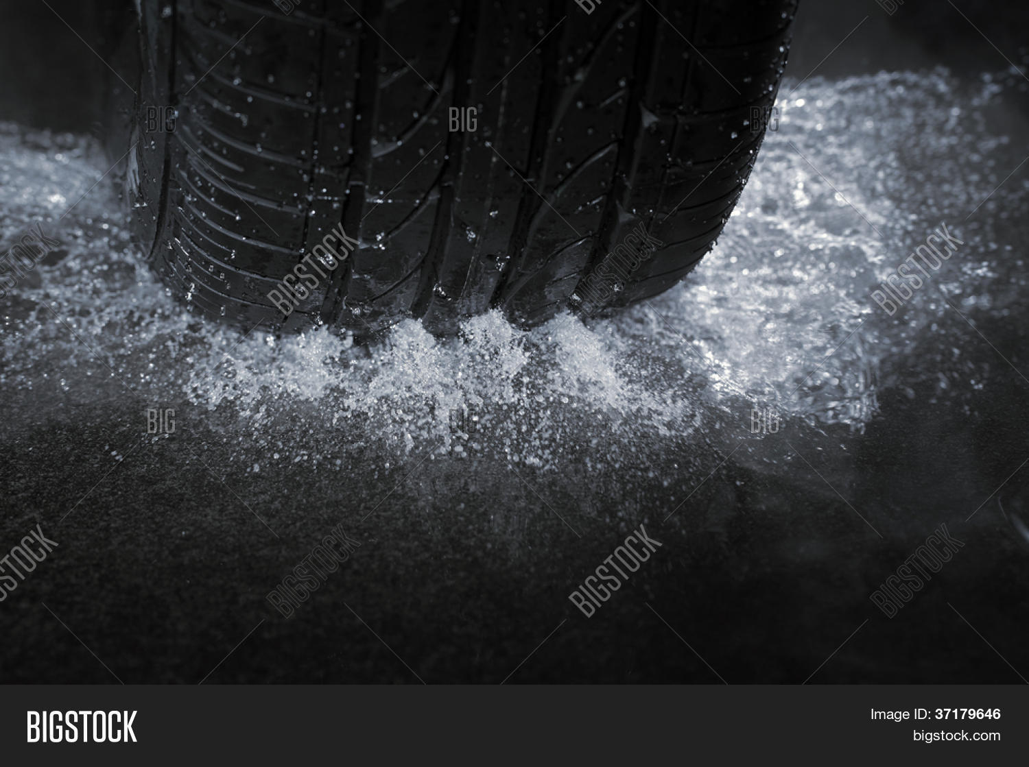 Car Tire On Wet Road. Image & Photo (Free Trial) Bigstock